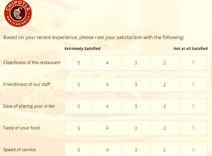 ChipotleFeedback-Survey-Questions